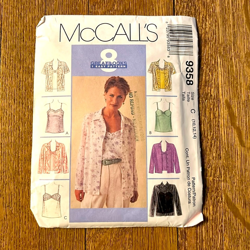 Uncut Vintage McCall’s Seeing Pattern 9358